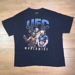 UFC‎ Worldwide Graphic T Shirt Black XL Mixed Martial Arts Fighters Shirt